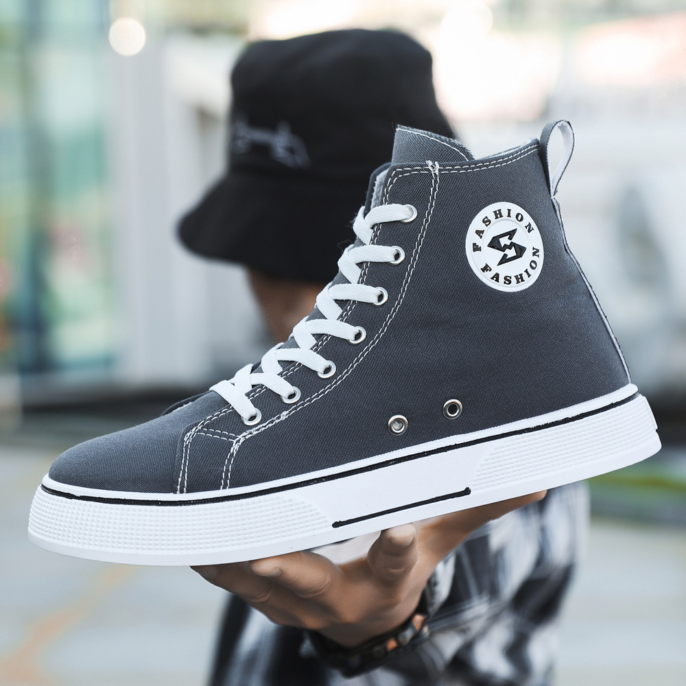 Zapatos de hombre, zapatos de lona de alto nivel, zapatos de moda para jóvenes coreanos, zapatos de moda para estudiantes, zapatos casuales cómodos, estilo de Harajuku.