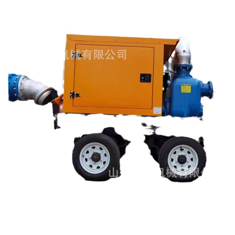 Bomba móvil de control de inundaciones y descarga de contaminación bomba de remolque de agua de control de inundaciones y rescate de emergencia de drenaje de inundaciones bomba de agua diesel de rescate de emergencia de rescate de sequía