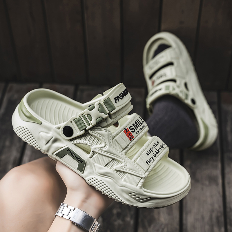 Pantuflas, ropa exterior de verano para hombres, sandalias deportivas y de ocio de plataforma de alta gama, sandalias de playa de doble uso para hombres