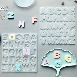 Gum Drops 26 Positive English Letter 224 Chocolate Silicone Mold Candy Dessert Mold Cake Baking Mold