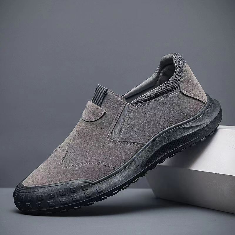 2024 spring men's shoes round head Korean fashion casual work shoes a pedal labor protection shoes men's shoes da wholesale