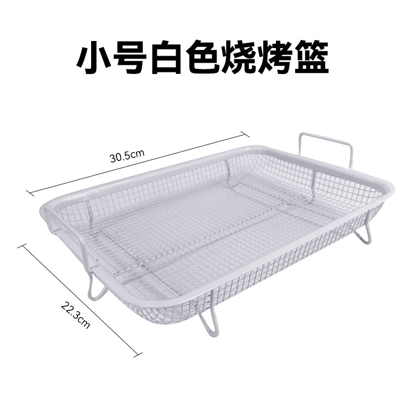Barbacoa cesta de acero inoxidable bandeja para hornear horno bandeja de hornear freidora de aire accesorios al aire libre barbacoa bandeja traje