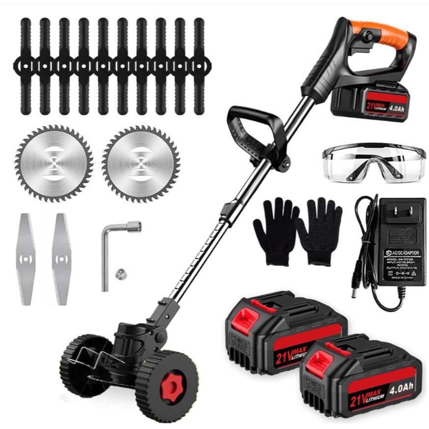 双折手持式电动折叠割草机长度可调用于21V电的家庭园艺割草机