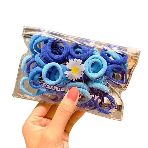 Rubber band children's hair band wholesale small daisy Korean small hair band colorful rubber band women's simple forest style hair tie