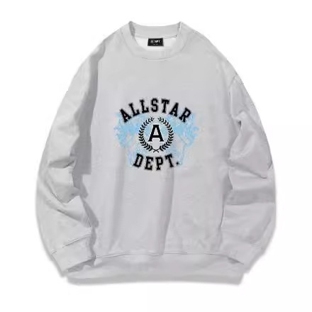 Men's Spring Streetwear Hoodie, Round Neck Long Sleeve Base Shirt, Streetwear Outerwear