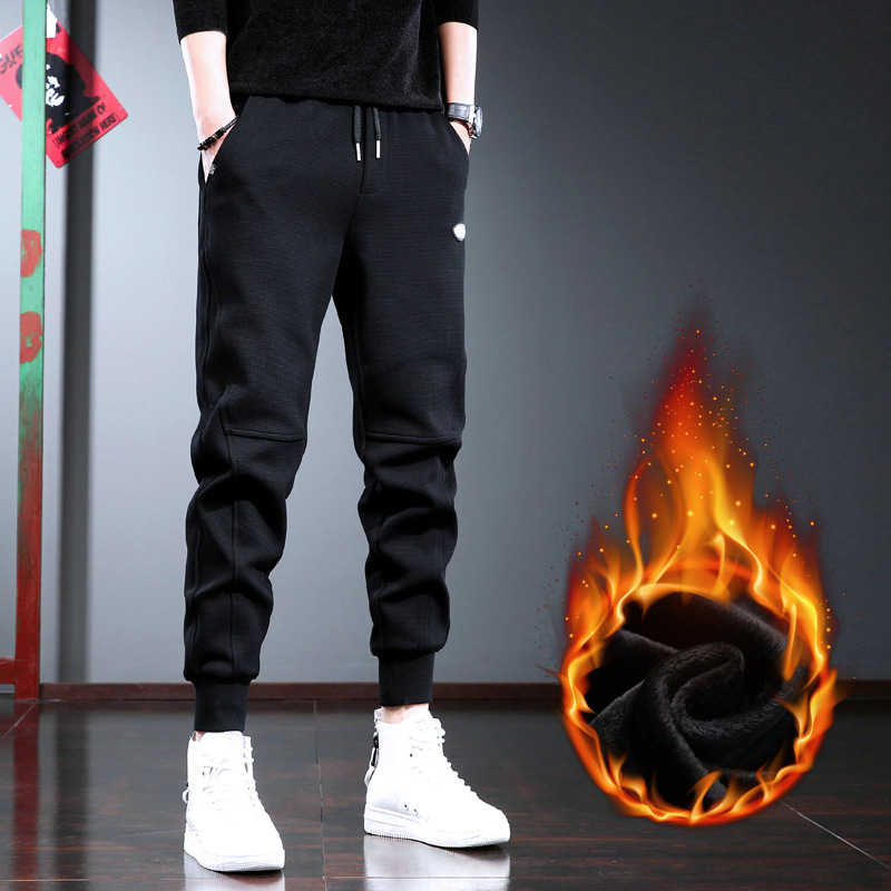 Fleece-Lined Thickened Casual Pants for Men, Loose Jogger Harem Pants, Winter Wrinkle-Free Sports Jogging Pants, 2026 Trendy Versatile Style