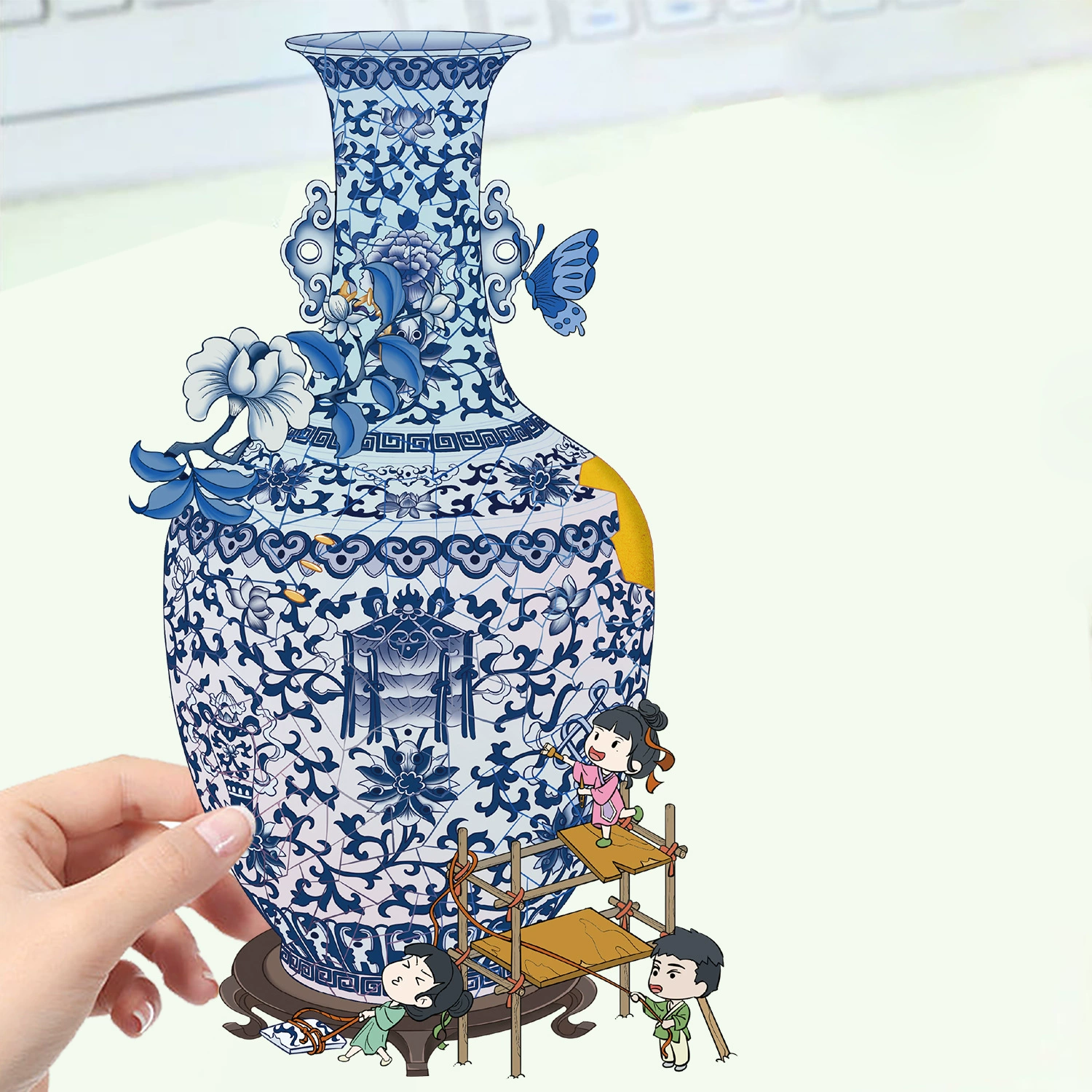 Картонная маленькая наклейка, шалаш, 3D, антистресс, DIY, планировщик