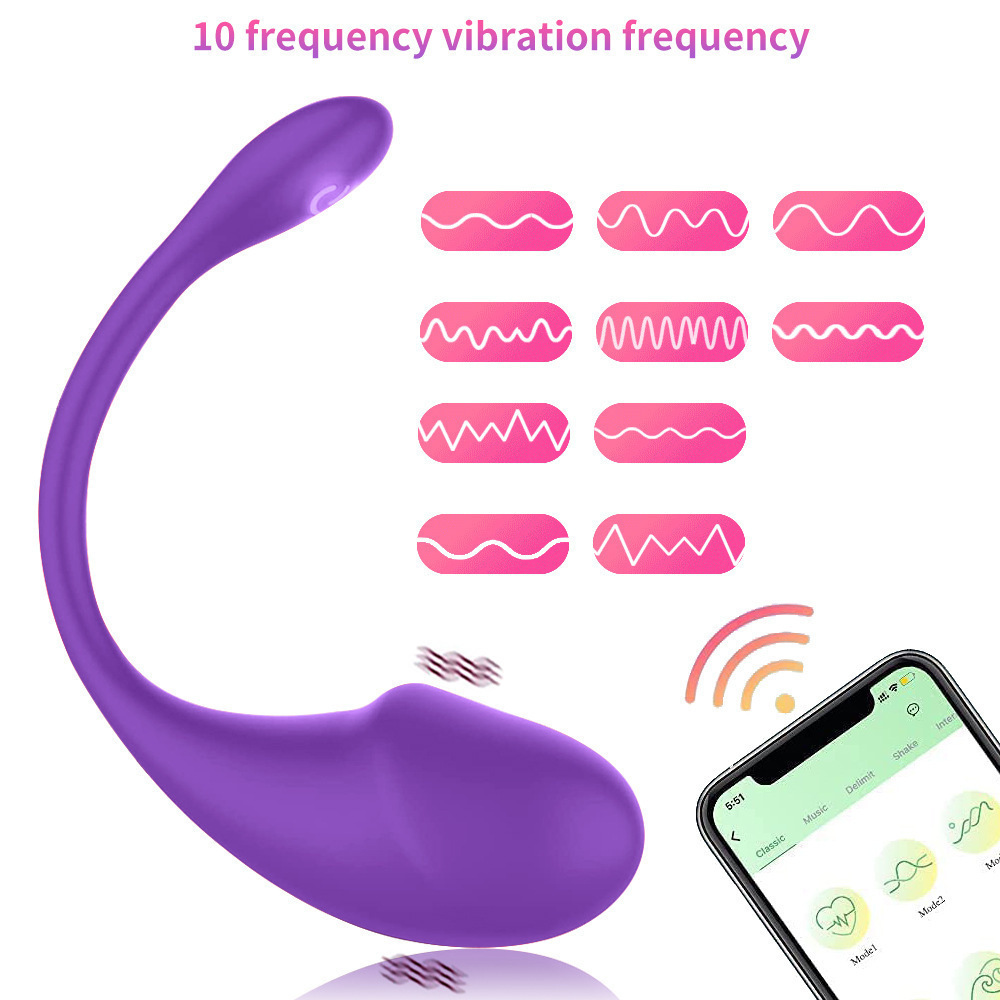 Aplicación de carga simulación renacuajo huevo vibrador dispositivo de masturbación fabricante de productos para adultos al por mayor AliExpress Amazon Silent
