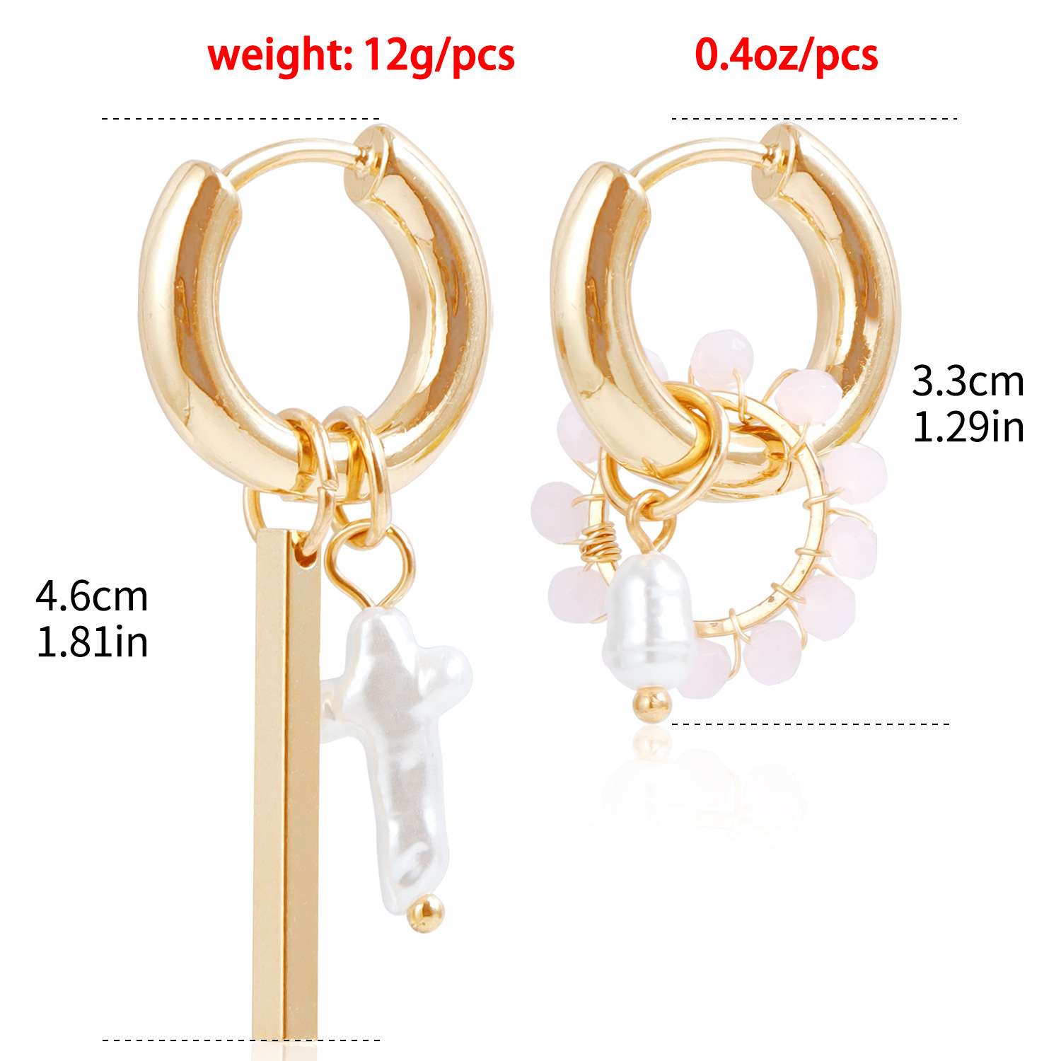 10g Weight Alloy Ear Needle Material Earrings Classification 1 Pair Quantity Holiday, Daily Occasion Alloy Material Geometric, Cross Pattern Women's Gender Plating Design Casual, Simple Style Style 1 Pair Casual Simple Style Geometric Cross Plating Alloy Earrings 无