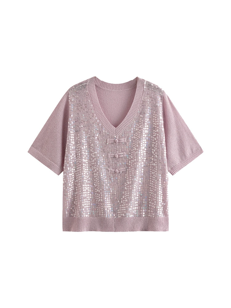 Дизайн ногтей sequins, булавка, свитер, футболка с коротким рукавом, плюс размер, тренд сезона