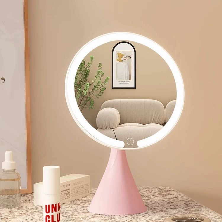 Маленькая талия и красивое зеркало для макияжа, настольное зеркало, светодиодное умное зеркало для дома с подсветкой, зеркало для макияжа, студенческое общежитие