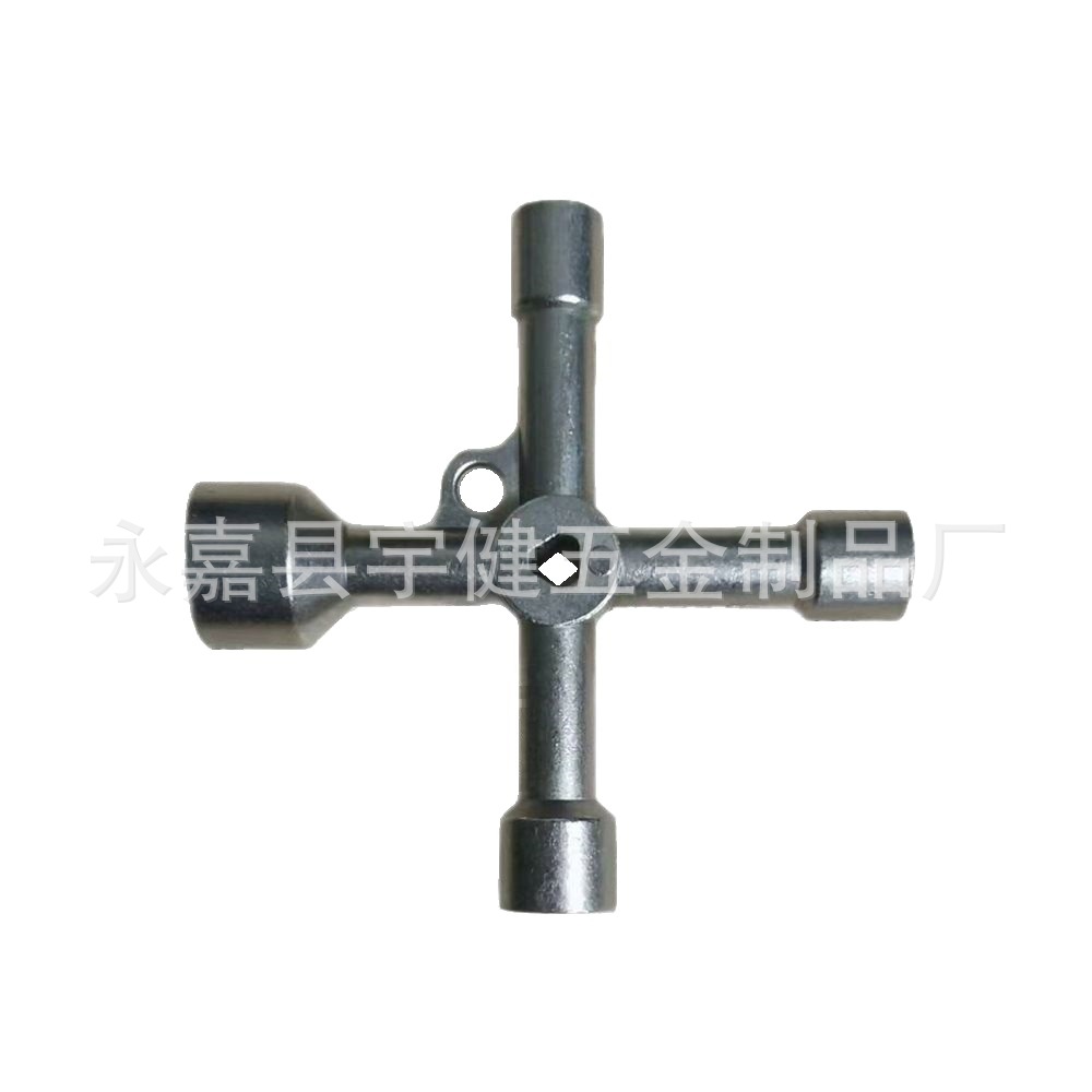 标准四合一多功能钥匙，电控柜电梯钥匙，水表阀门锌合金钥匙