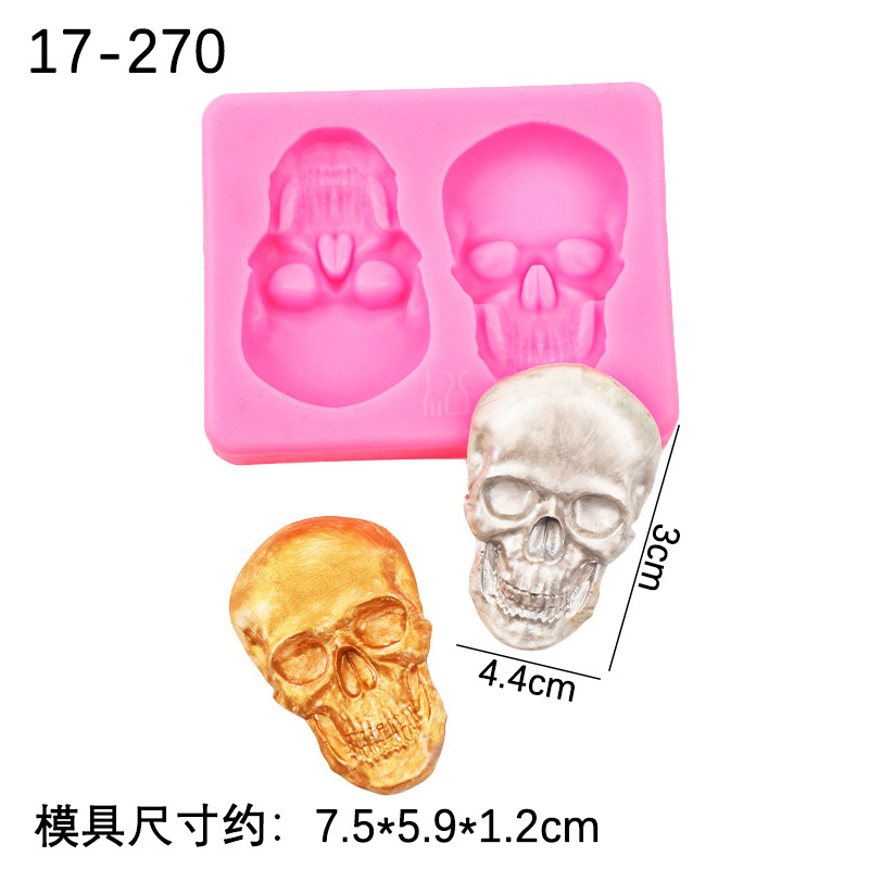 Halloween Carta forma bruja fantasma cráneo cabeza fondant molde de silicona decoración la torta del chocolate Accesorios