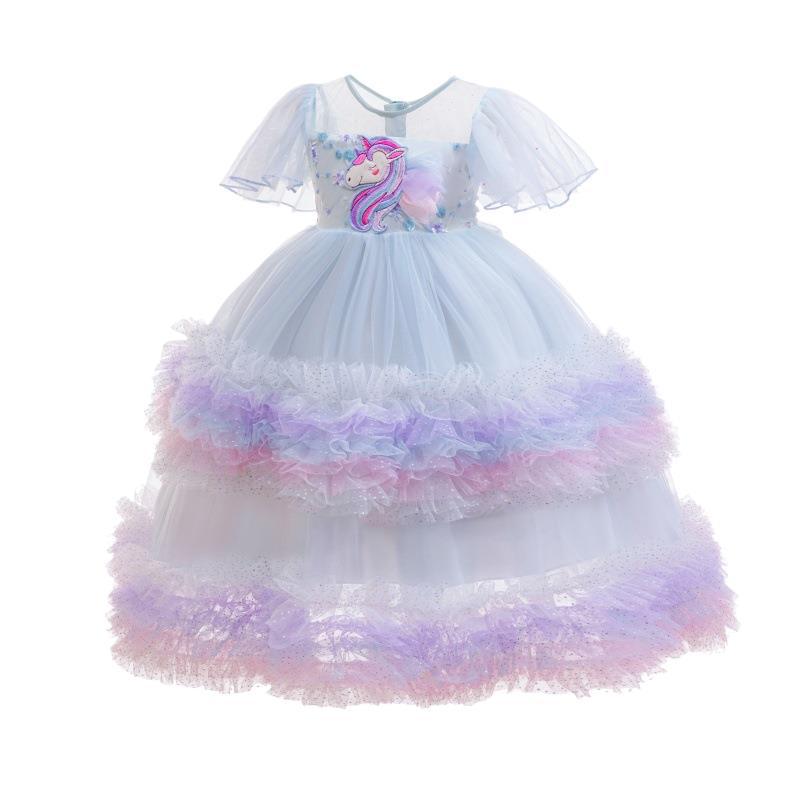 Children's Dress New Summer Style Girls 2025 Girls Princess Unicorn Skirt Summer Dress