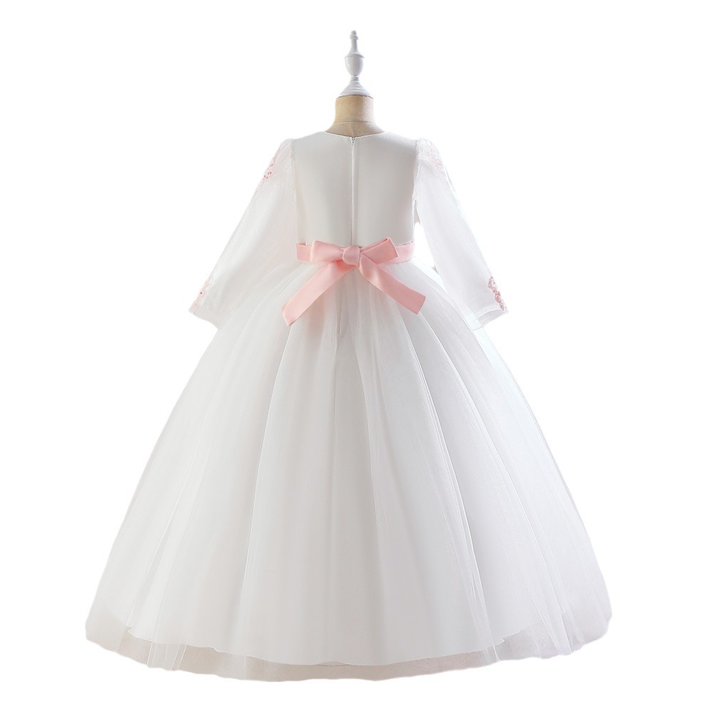 Europa y América nuevos vestidos de fiesta para niños y falda de tierra bordada con clavos de cuentas de vestido de niños