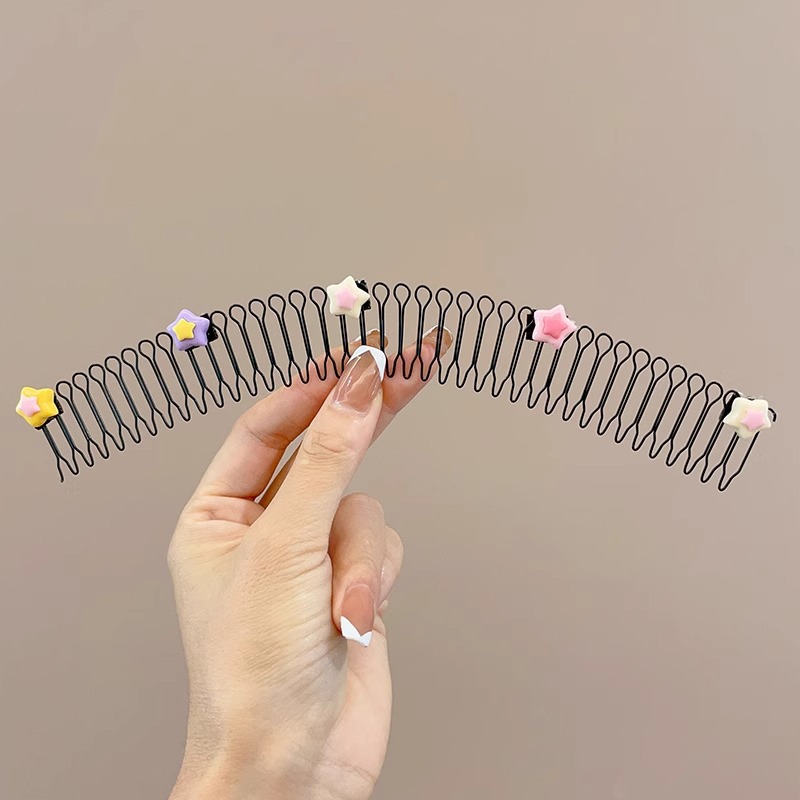 Cabello de la parte posterior de la cabeza de los niños, artefacto de acabado de cabello roto, peine de cabello tirado de pelo, peine de cabello roto, horquilla invisible, diadema, tocado