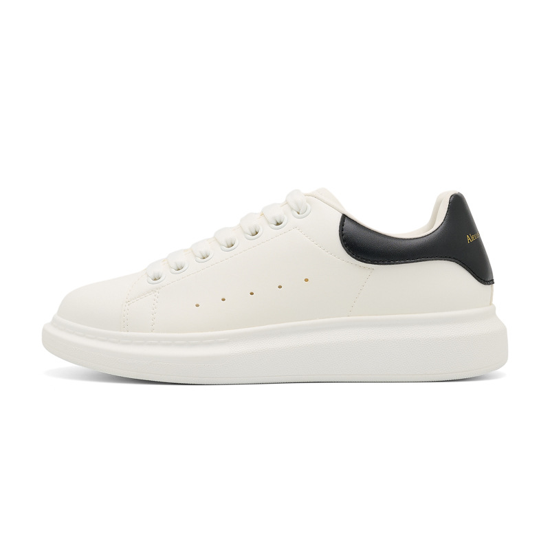 Peter Mcqueen White Sneakers for Men and Women, 2025 Summer New Style, Thick-Soled Height-Increasing Genuine Leather Breathable Sneakers, Trendy Shoes from Putian