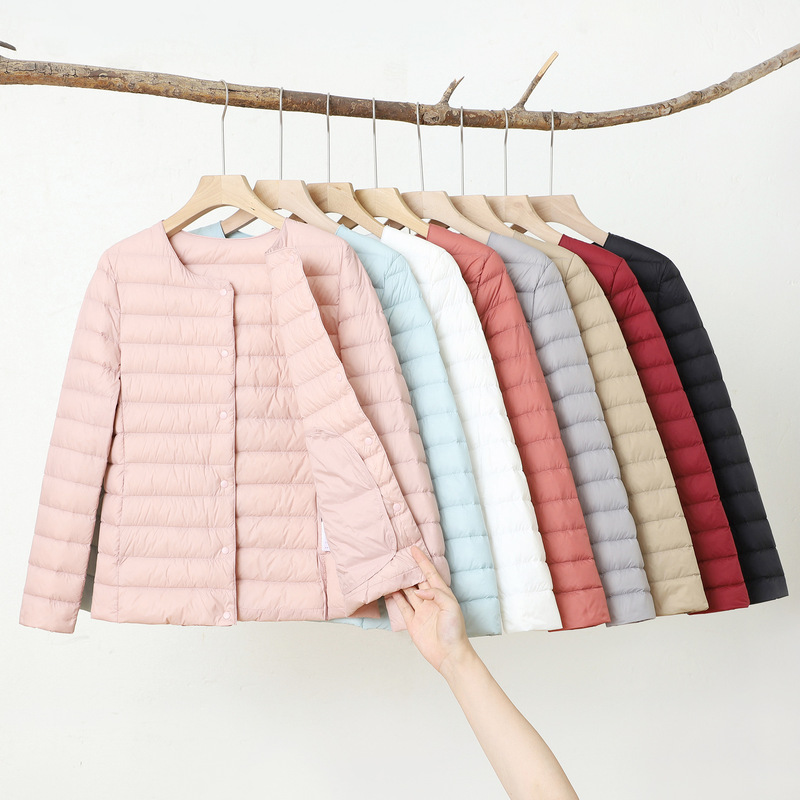 2025 new autumn and winter 90 velvet light down jacket women's ultra light short inner wear compression portable liner jacket