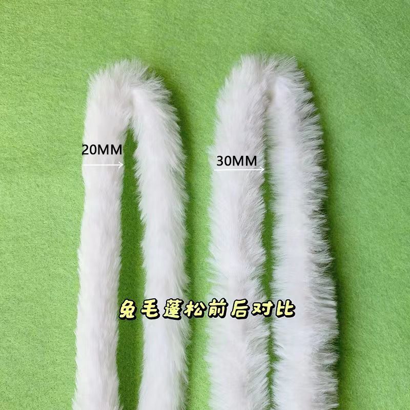 ウサギの毛のねじり棒の20mmの超太い密な毛の条の手作りのdiyの材料は赤い本のネットの赤い子犬の猫のおもちゃを包みます|undefined