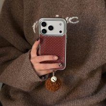 壳屁屁KPP韩系奶油温柔简约波点ins15适用17pro苹果17ProMax手机