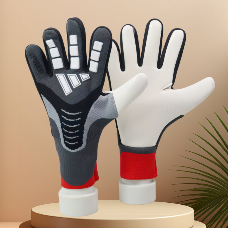 Fábrica de suministro de nuevos guantes de portero de fútbol, guantes de portero de látex gruesos, guantes transpirables para niños adultos