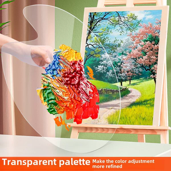 Acrylic Transparent Palette Art Students Special Traditional Chinese Painting Oil Painting Stick Pigment Palette Gouache Palette Customization