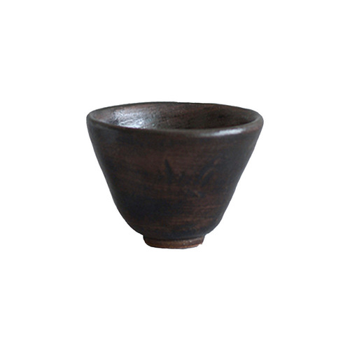 Simple hand-drawn stoneware tea cup, tea cup, household kung fu tea set, handmade master cup, personal cup, ceramic single cup