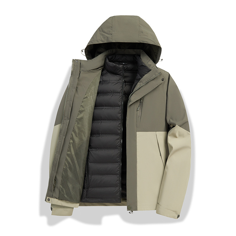 Men's Clothing Winter new outdoor Coat three in one two piece suit for men and women couples windproof, waterproof and warm jacket_voghion.com