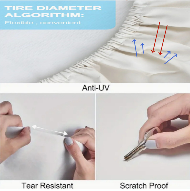 Universal for Car Trailer RV SUV Truck Waterproof Soft PVC Tire Cover Camper and Travel Trailer