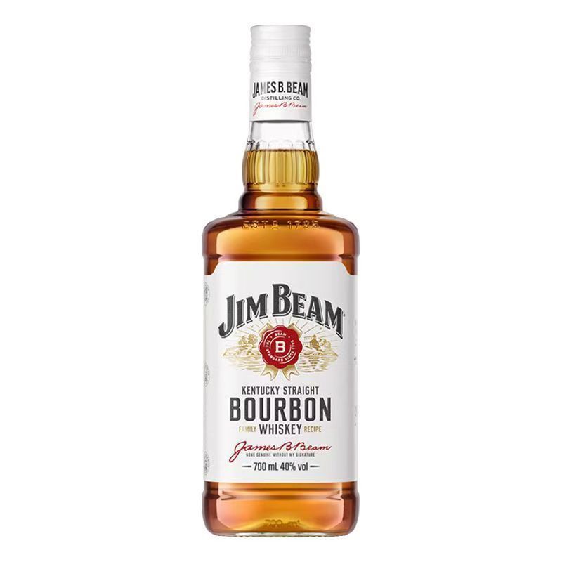 行货白占边波本威士忌金宾波本Jim Beam 白占边威士忌西班牙700ml