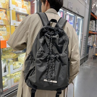 Korean style Ruiying backpack women's nylon backpack women's waterproof large capacity backpack drawstring backpack women's schoolbag