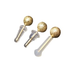 Transparent and Eco-Friendly Silicone Ear Plug Accessories Silver Needle Anti-Oxidation and Fading Protection Case DIY Ear Jewelry Material Ear Pin Tube