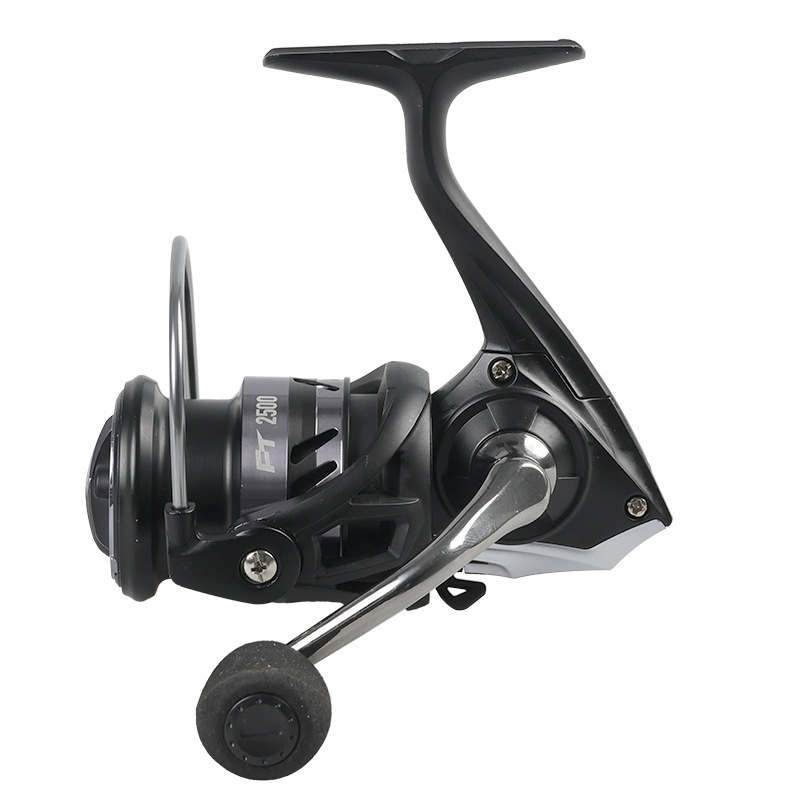 Liquidación de fábrica: modelo insignia de carrete de spinning para pesca con carrete de perfil bajo y manivela metálica.