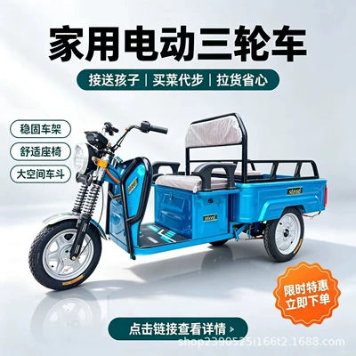 Elektrikli qolf avtomobilləri the elderly, dual-purpose for passenger - 1000-watts-60-volts-50-amps-lithium-battery-shelf