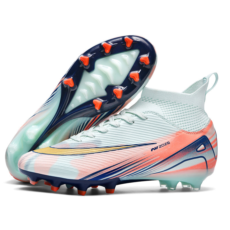 2025 nuevos zapatos de fútbol transfronterizos de clavos largos de alto nivel para hombres y mujeres jóvenes fábrica directa de zapatos de fútbol