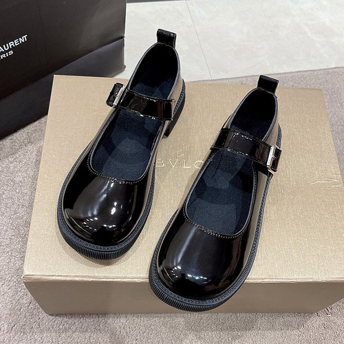 Flat-bottomed JK uniform Joyco shoes for women 2024 small leather shoes Japanese college style single shoes retro British style Lolita shoes