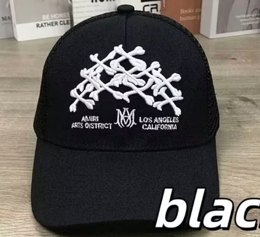 AMIRI estilo de calle para hombres y mujeres con el mismo sombrero de béisbol tendencia de protección solar sombrero de béisbol bordado de verano un cabello