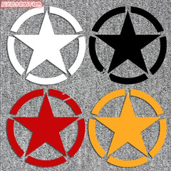 五角星軍標改裝飾反光防水電動車摩托車汽車貼花油箱蓋後檔車身貼