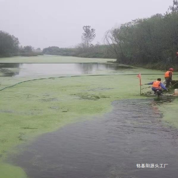 河道拉拦截网捞网打捞清理江河清理青苔垃圾浮萍水库拦截浮萍