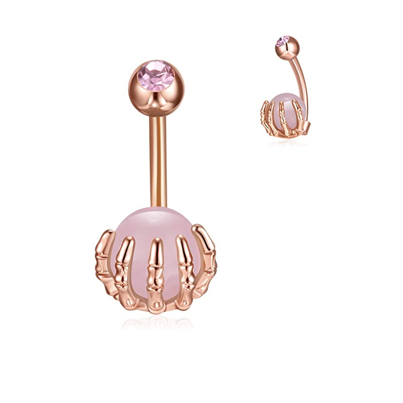 Neu eingetroffen: Totenkopf-Piercing mit Handgriff, runder Bohrer, verschiedene Farben, Bauchnabelpiercing, türkisfarbene Proteinkugel_voghion.com