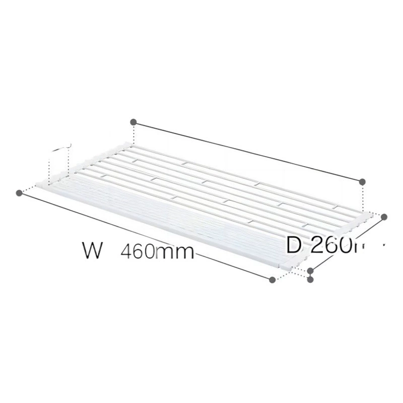 Сливная стойка для кухонной раковины Складная сливная корзина для умывальника для овощей Стеллаж для хранения кухонной раковины Роликовая занавеска Сливная подставка