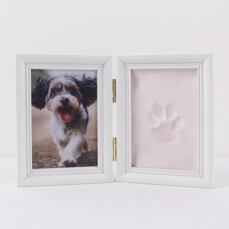 흰색 프레임 우아한 핑크 진흙