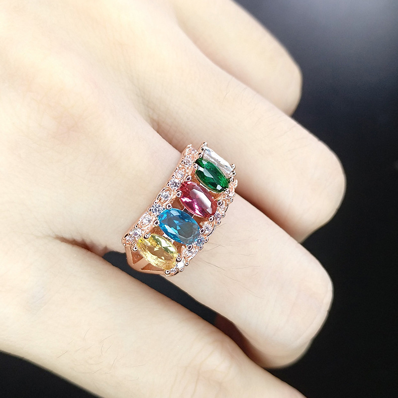 Elegant Geometric Copper Plating Open Ring 1 Piece