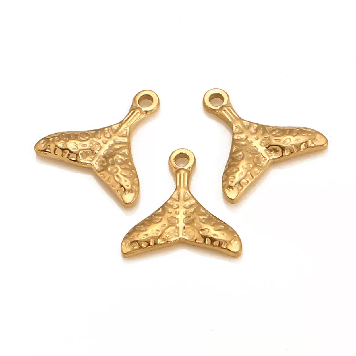 跨境热销不锈钢美人鱼鱼尾小吊坠 diy个性简约项链手链小挂件配件