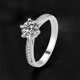 Hot TikTok Online Celebrous Live Eight Heart Eight Arrows Imitation Moissanite 1 karat Ring Women's Six Claw Wedding Ring Open Wholesale