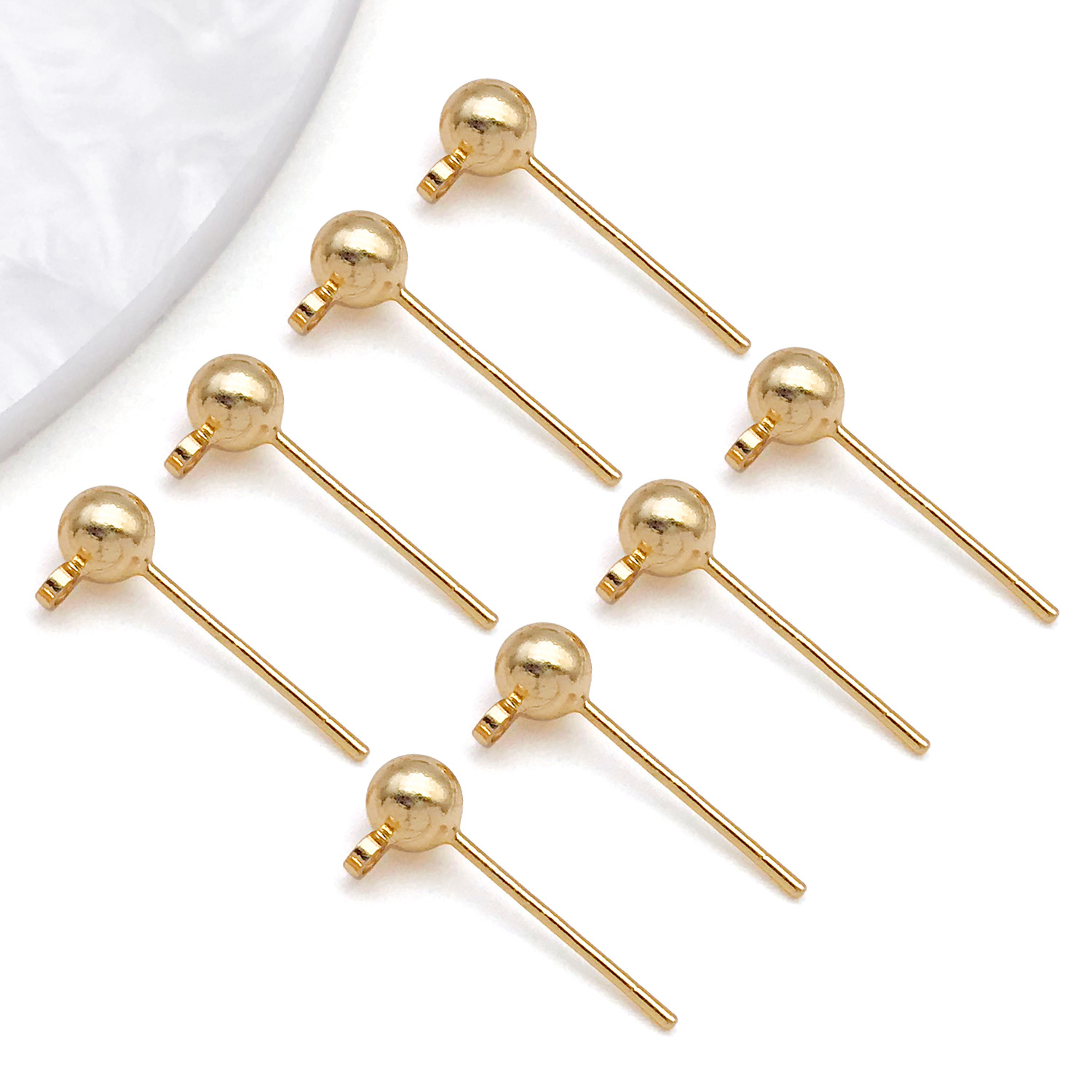 4x16mm copper plated 18k real gold strong color retention engraved 925 sterling …