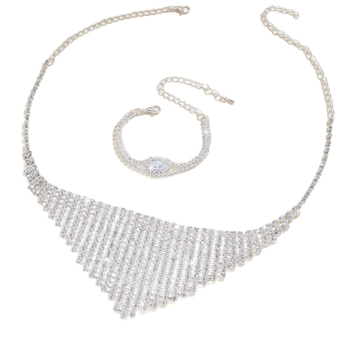Braut Schmuckset Mit Strasssteinen Für Hochzeitskleider_voghion.com