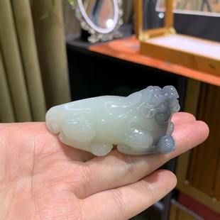 Jin Yutang Hetian Jade Violet Pixiu Warm, Moisturizing and Delicate Three-Dimensional Carving to Make Money and Treasure Xinjiang genuine goods Straight Hair
