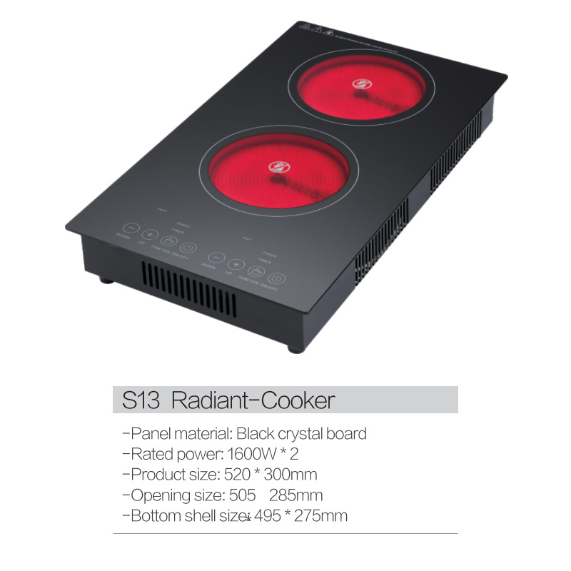 Ceramic Induction Cooker Double Burner Built-in Electric Stove_voghion.com