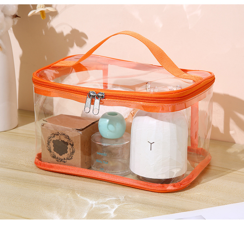 Spot bolso de pvc bolso de pvc transparente impermeable bolso de almacenamiento portátil de viaje personalizado bolso de lavado multifuncional